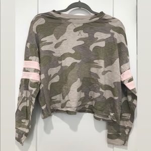 Hollister varsity style camouflage long sleeve